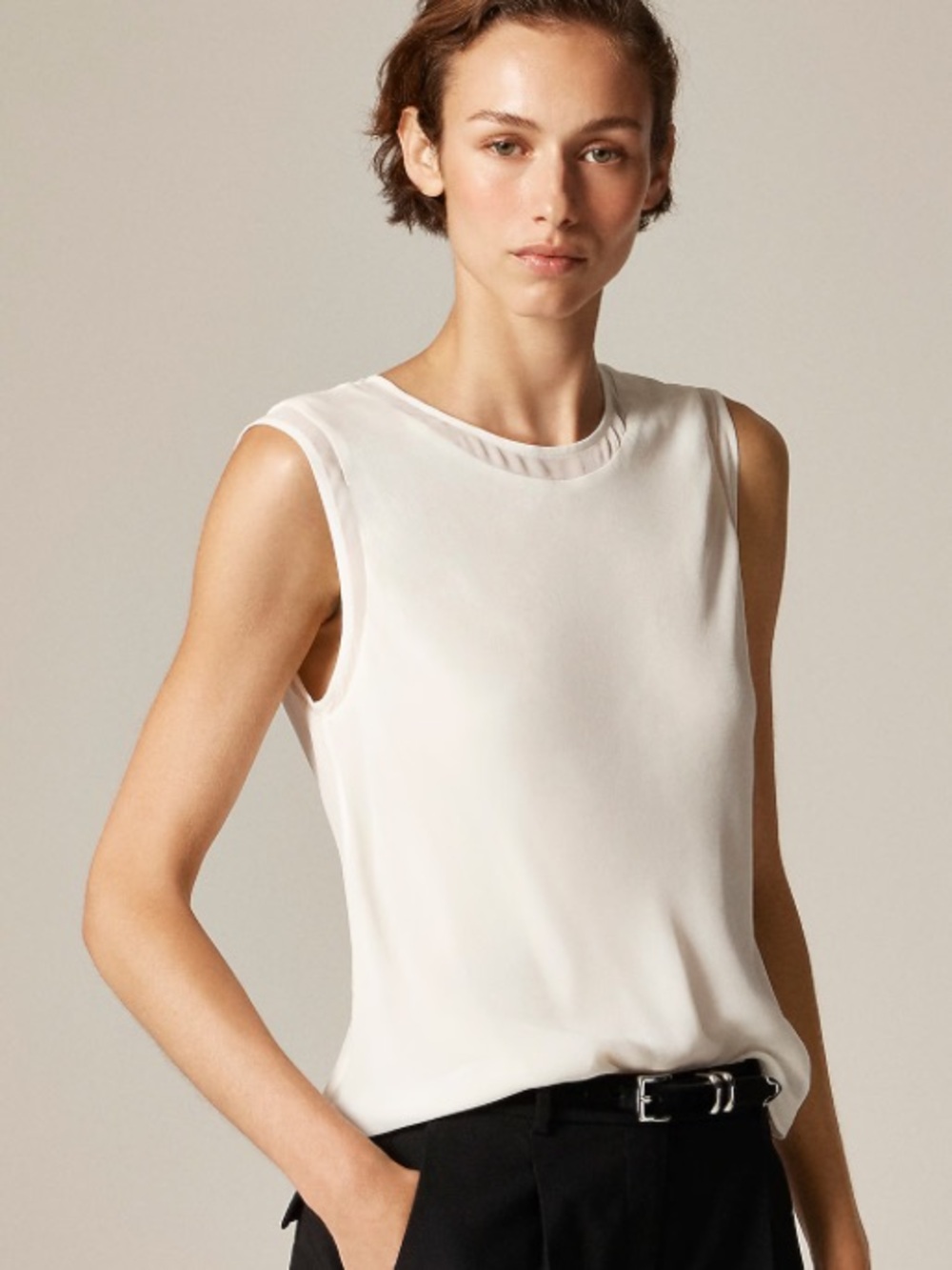 J crew Shell top in viscose chiffon